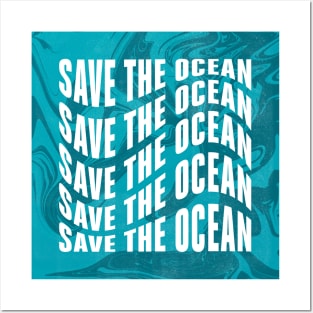 Save the ocean waves Posters and Art